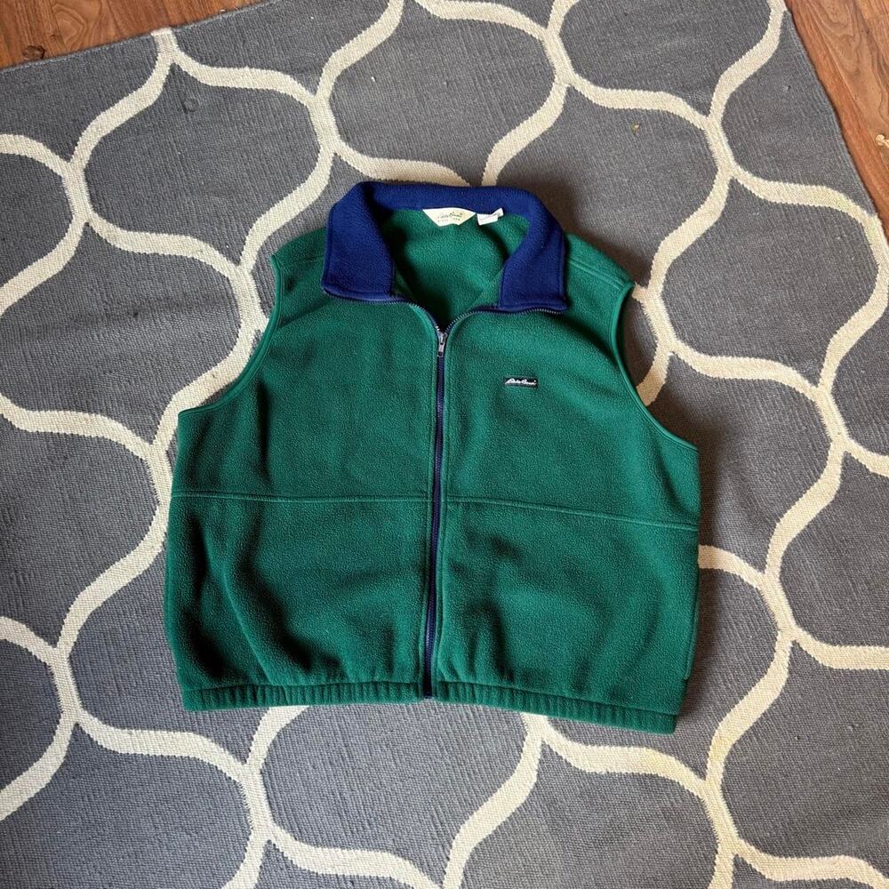 Vintage 90’s Y2K Eddie Bauer Green Fleece Vest